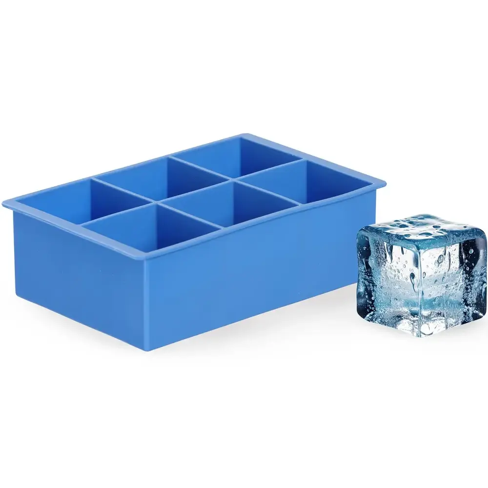 Hendi Ijsblokjesvorm | Barup | Siliconen | Blauw | 6 Kubus | 170x110x52(h)mm