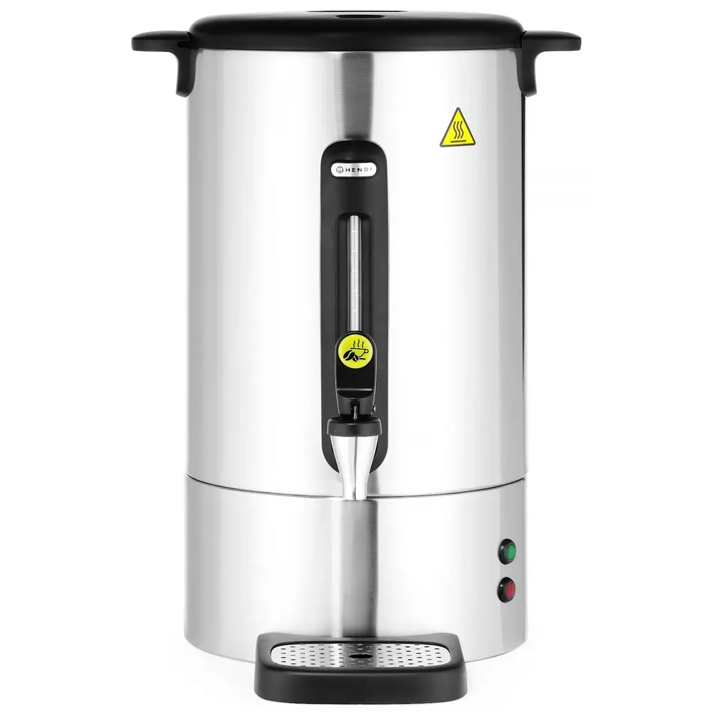 Hendi Koffiepercolator | Uniq (design by Bronwasser) | Rvs | 14l | 1.75kw (230v) | Enkelwandig | Lekbak | 357x380x502(h)mm