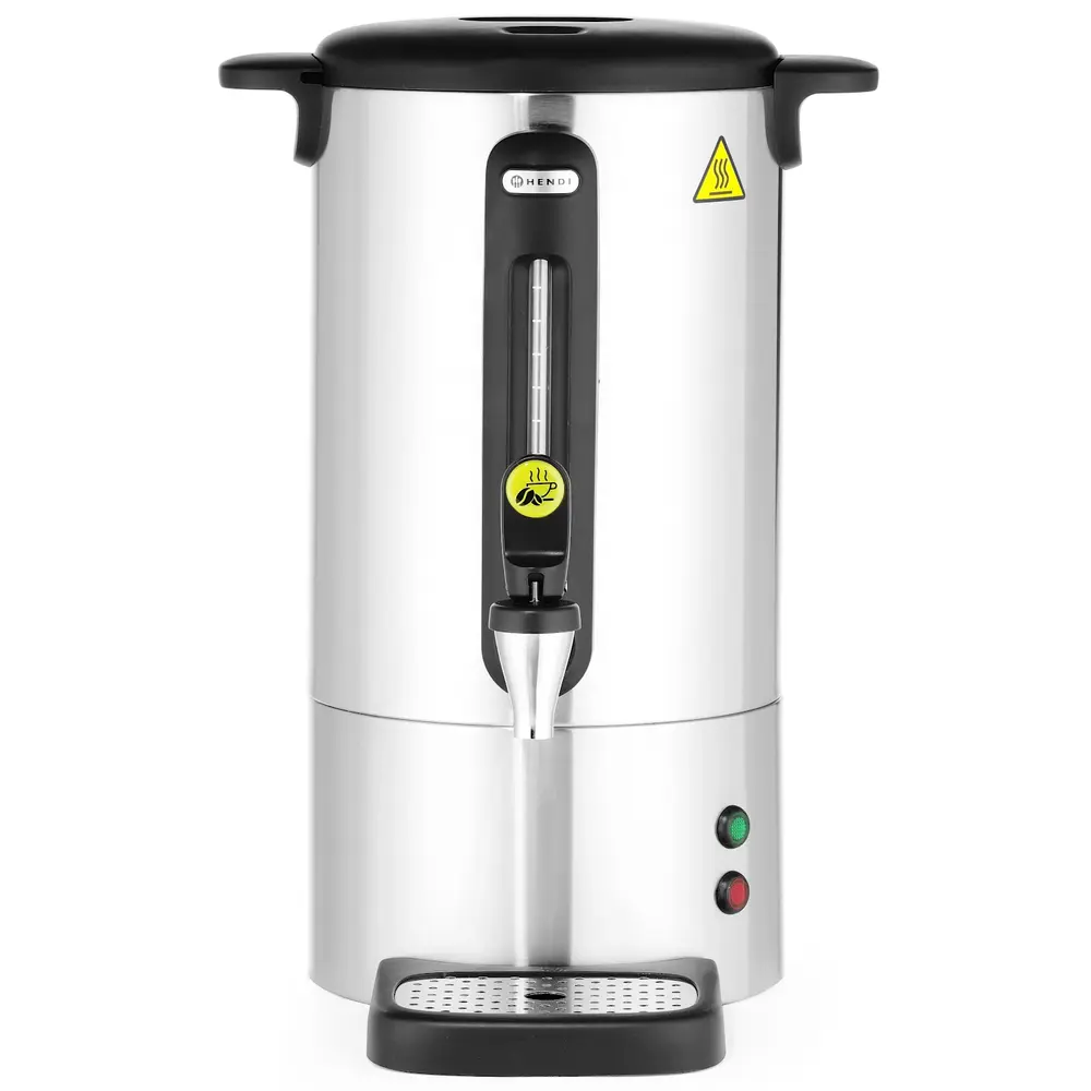 Hendi Koffiepercolator | Uniq (design by Bronwasser) | Rvs | 7L | 1.05kw (230v) | Enkelwandig | Lekbak | 307x330x450(h)mm