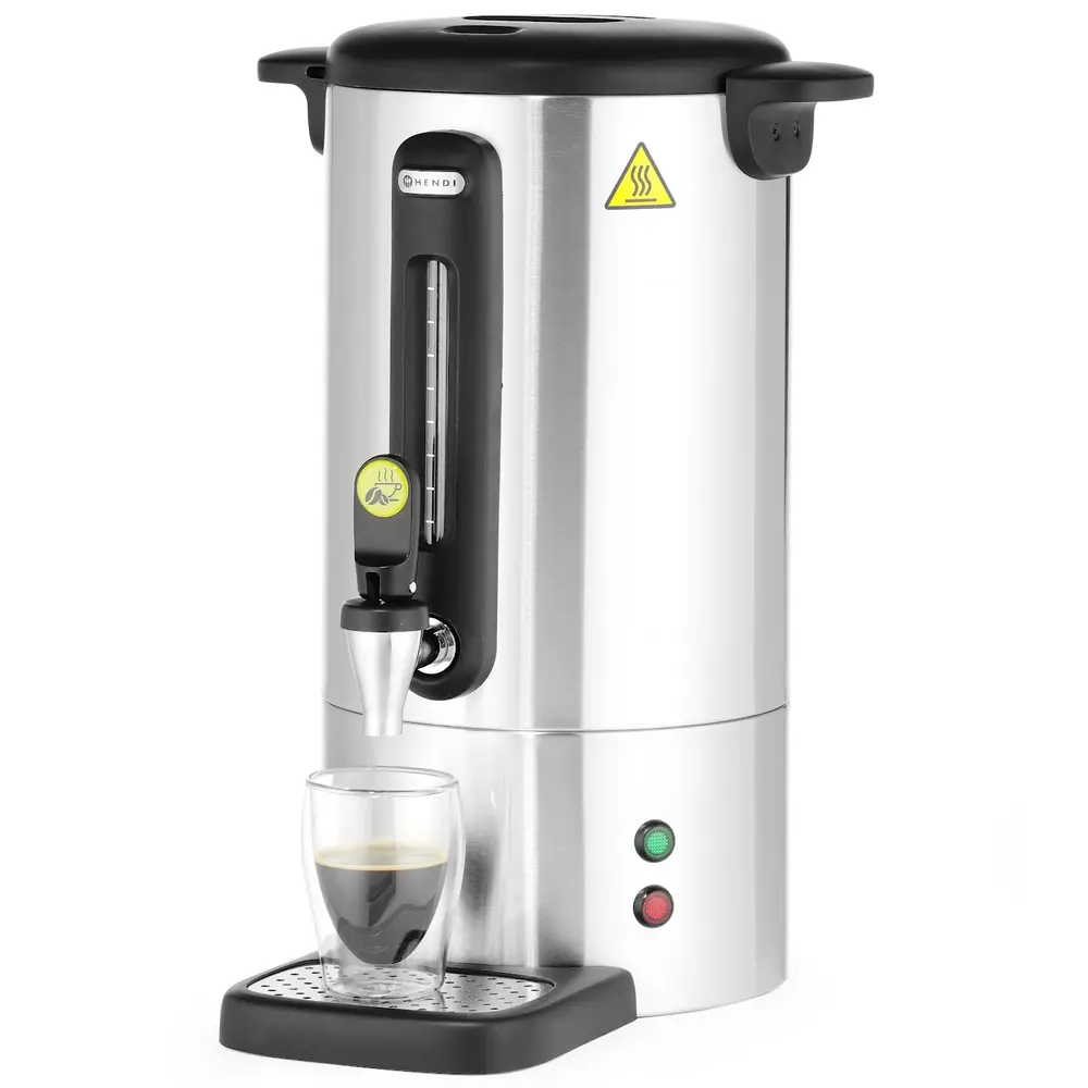 Hendi Koffiepercolator | Uniq (design by Bronwasser) | Rvs | 7L | 1.05kw (230v) | Enkelwandig | Lekbak | 307x330x450(h)mm