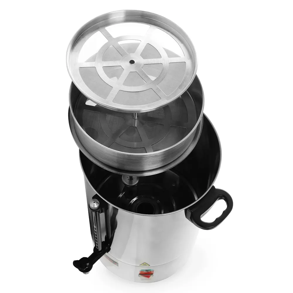 Hendi Koffiepercolator | Rvs | 16l | 1.5kw (230v) | Dubbelwandig | Lekbak | 360x401x647(h)mm