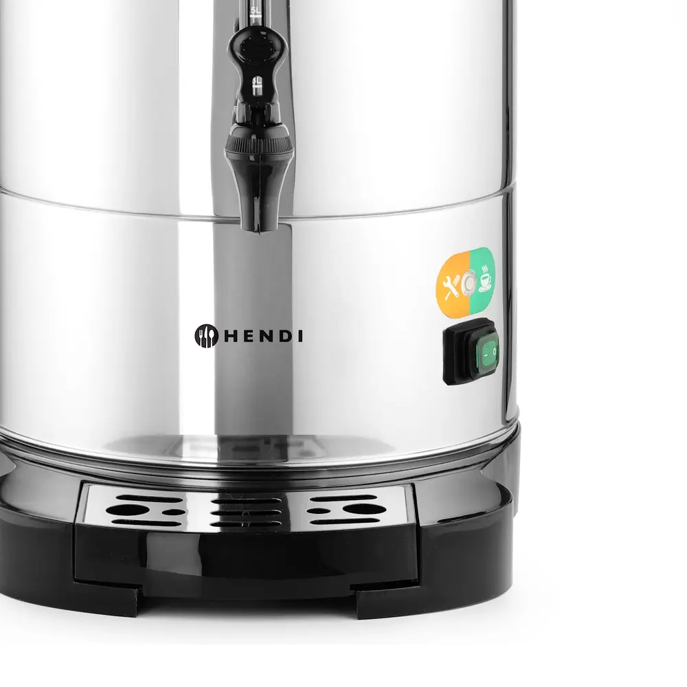 Hendi Koffiepercolator | Rvs | 16l | 1.5kw (230v) | Dubbelwandig | Lekbak | 360x401x647(h)mm