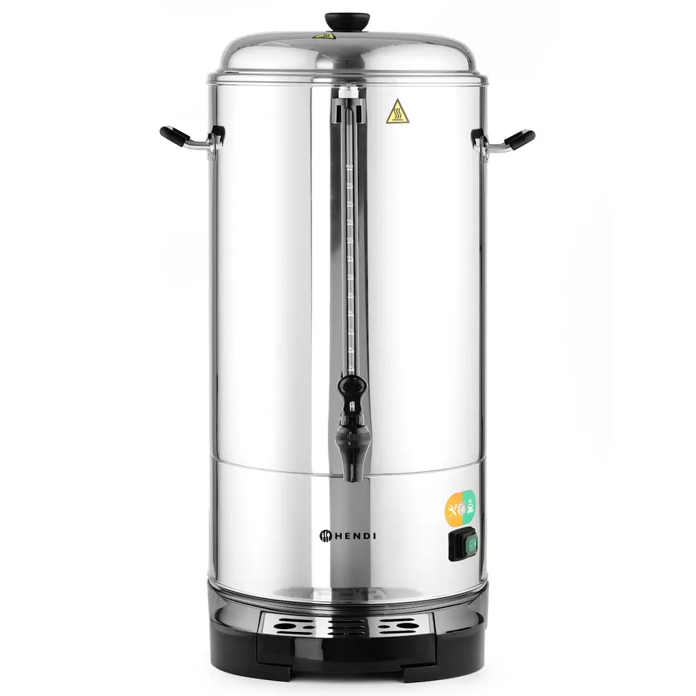 Hendi Koffiepercolator | Rvs | 16l | 1.5kw (230v) | Dubbelwandig | Lekbak | 360x401x647(h)mm