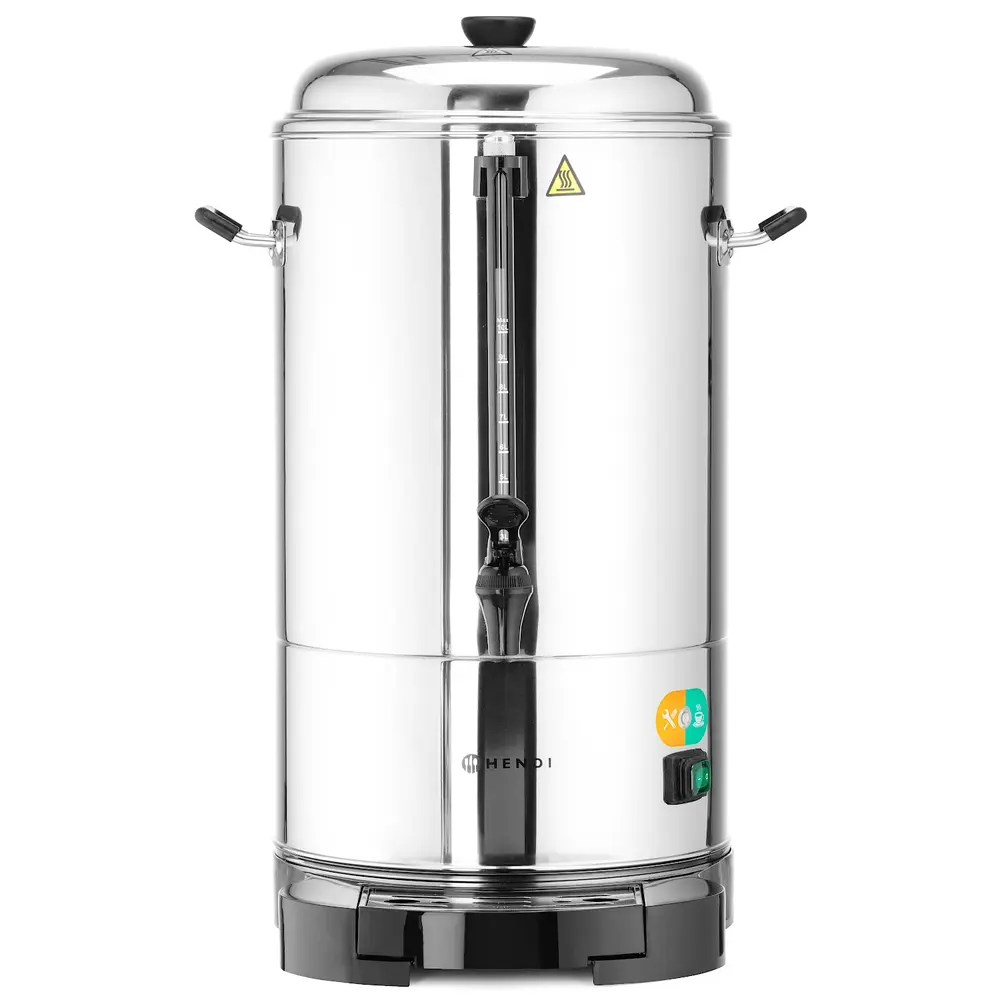 Hendi Koffiepercolator | Rvs | 10l | 1.5kw (230v) | Dubbelwandig | Lekbak | 370x390x525(h)mm