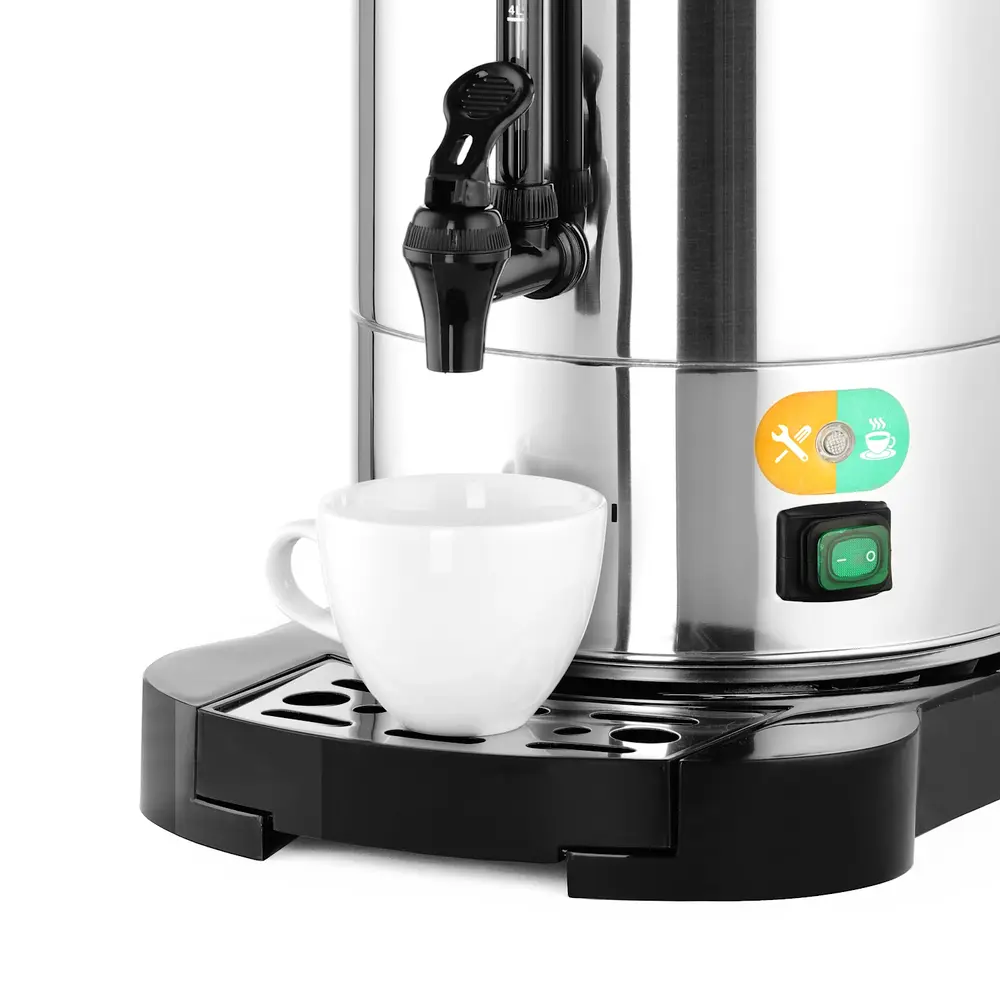 Hendi Koffiepercolator | Rvs | 6L | 1.5kw (230v) | Dubbelwandig | Lekbak | 316x350x480(h)mm