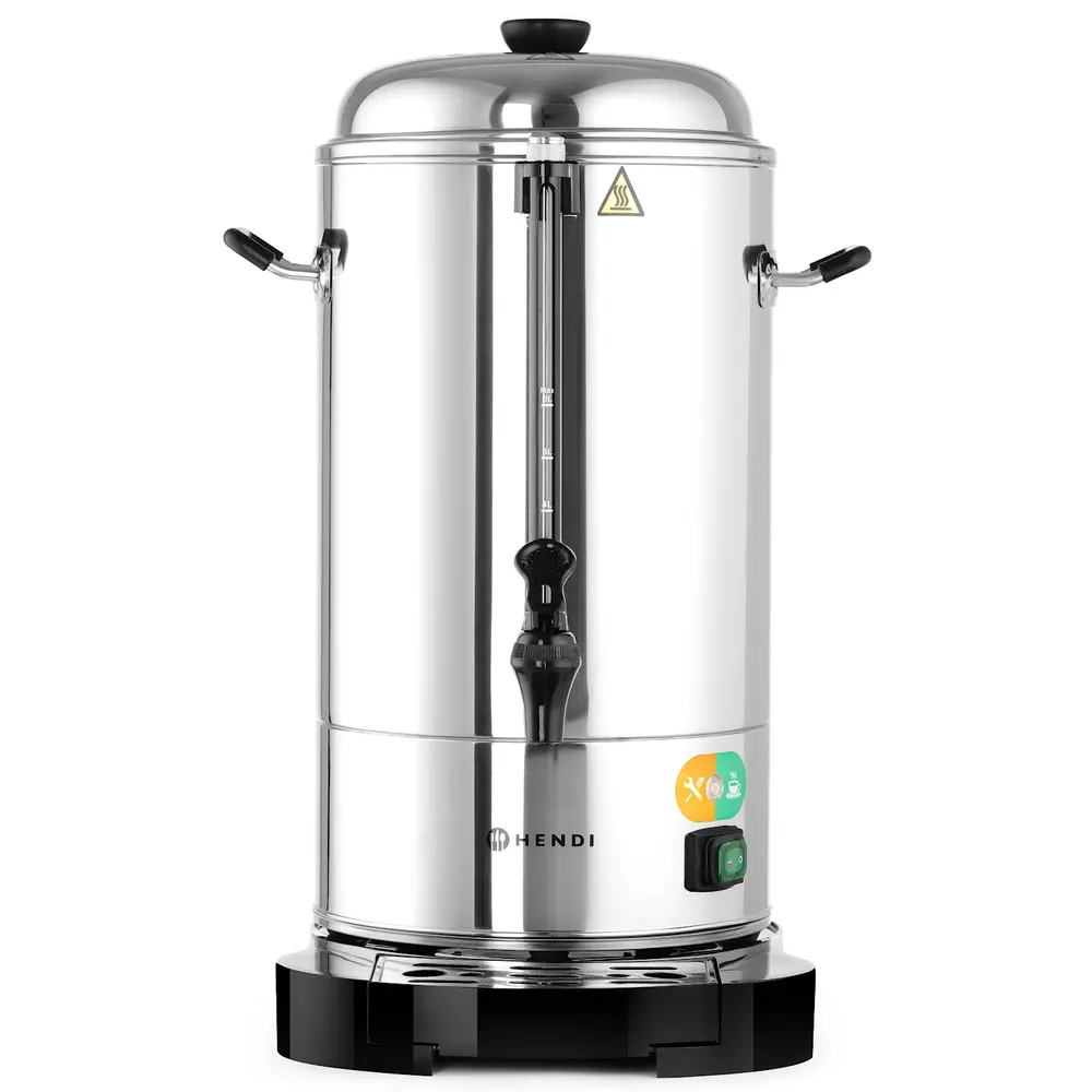 Hendi Koffiepercolator | Rvs | 6L | 1.5kw (230v) | Dubbelwandig | Lekbak | 316x350x480(h)mm