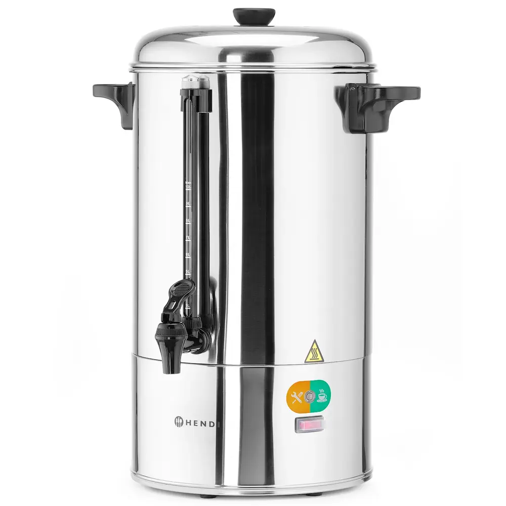 Hendi Koffiepercolator | Rvs | 10l | 1.5kw (230v) | Enkelwandig | 406x390x522(h)mm