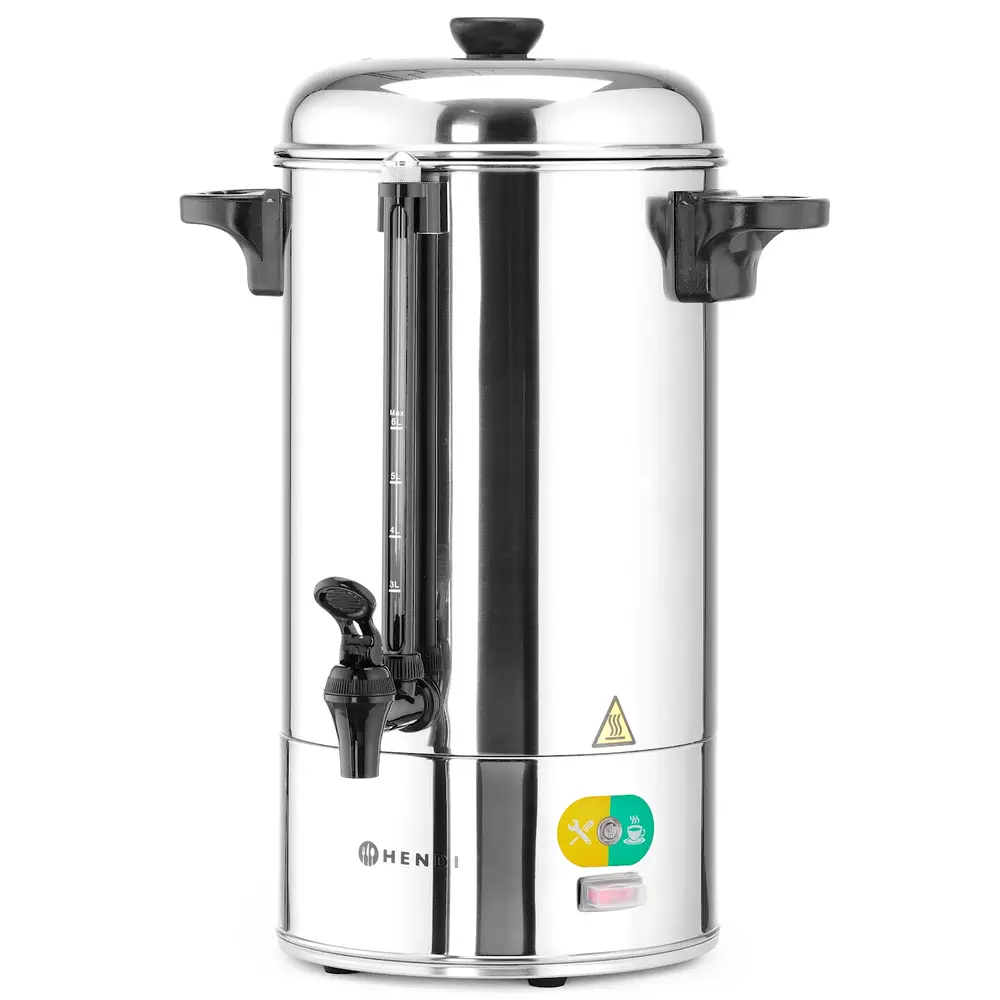 Hendi Koffiepercolator | Rvs | 6L | 1.5kw (230v) | Enkelwandig | 355x355x450(h)mm