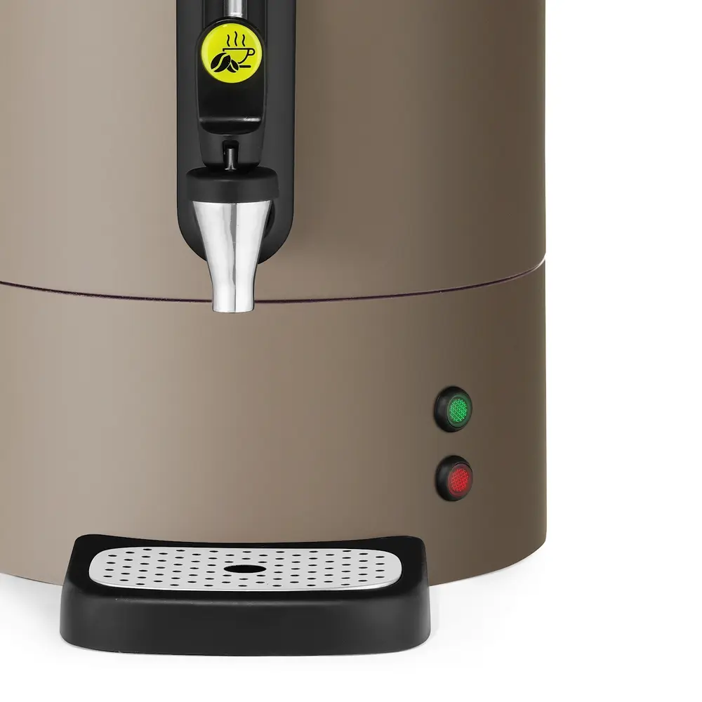 Hendi Koffiepercolator | Uniq (design by Bronwasser) | Taupe | 14l | 1.75kw (230v) | Enkelwandig | Lekbak | 357x380x502(h)mm