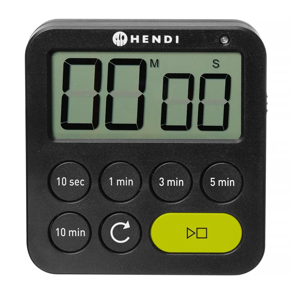 Hendi Kookwekker | Digitaal | ≤100 Min. | Stopwatchfunctie | 3 Alarmvolumes | 82x88x20(h)mm