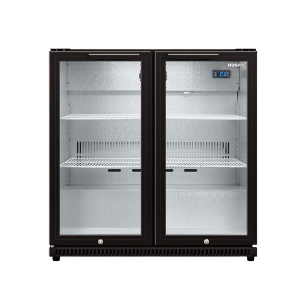 Husky Barkoelkast | Eco | 218l | Zwart | 0°c/+10°c | Geforceerd | Draaideuren | 866x520x865(h)mm