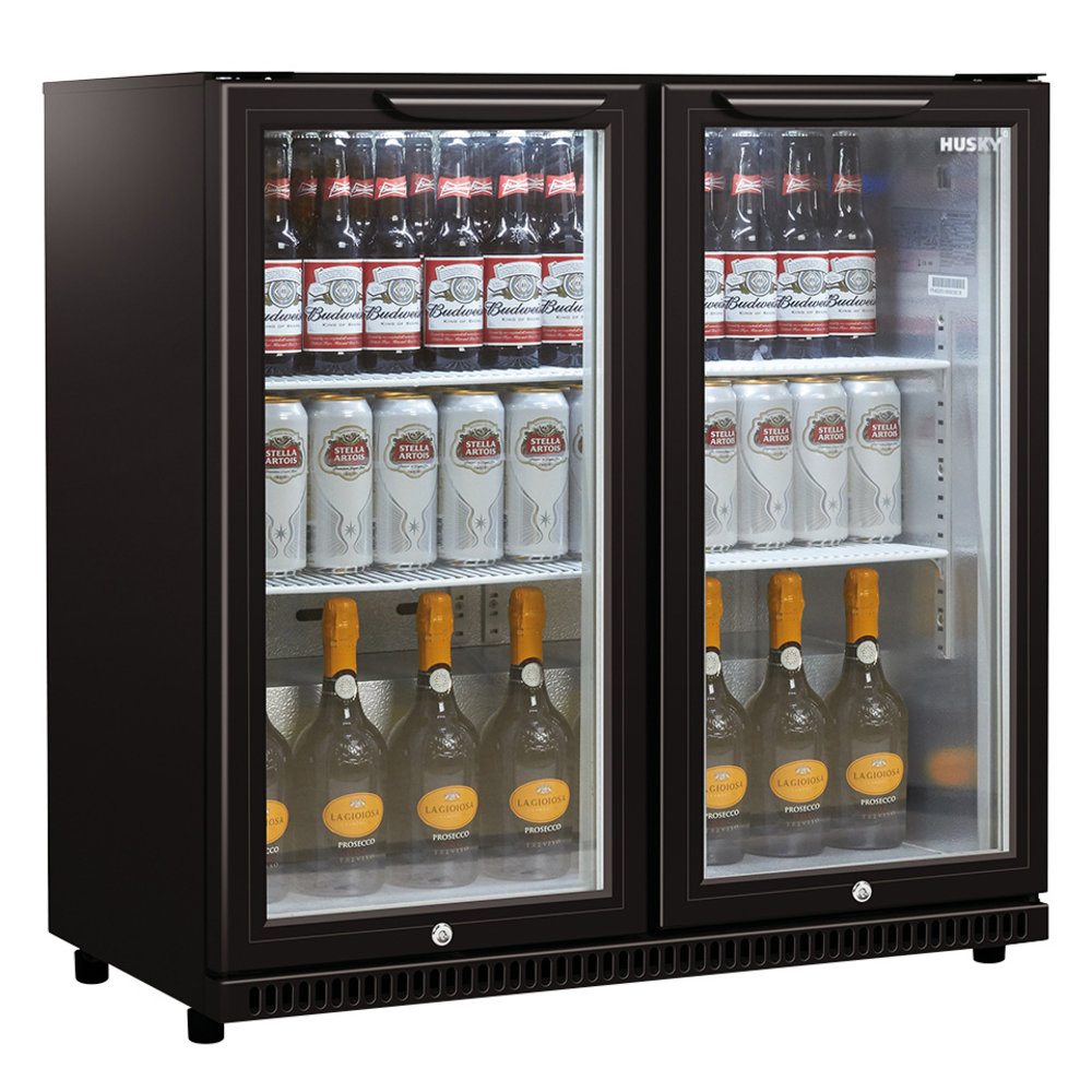 Husky Barkoelkast | Eco | 218l | Zwart | 0°c/+10°c | Geforceerd | Draaideuren | 866x520x865(h)mm