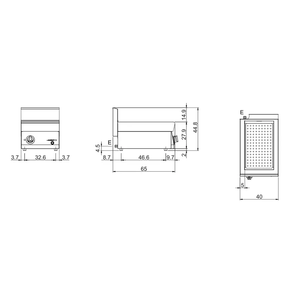 Modular Bain-marie | Fun 650 | Elektrisch | 1/1 GN | 30°c/90°c | 1.5kw (230v) | Aftapkraan | 400x650x448(h)mm