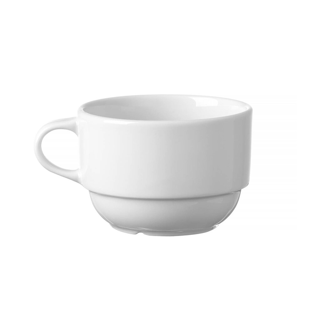 Hendi Cappuccinokopjes | Delta | Porselein | Wit | 23cl | 12 Stuks | ø90mm