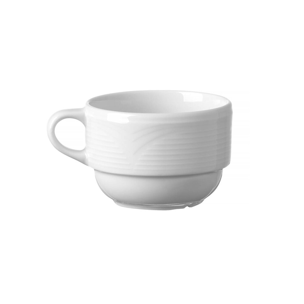 Hendi Cappuccinokopjes | Saturn | Porselein | Wit | 23cl | 12 Stuks | ø87mm