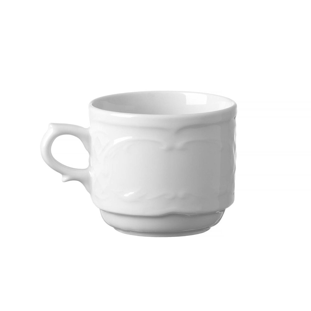 Hendi Espressokopjes | Flora | Porselein | Wit | 12cl | 12 Stuks | ø65mm