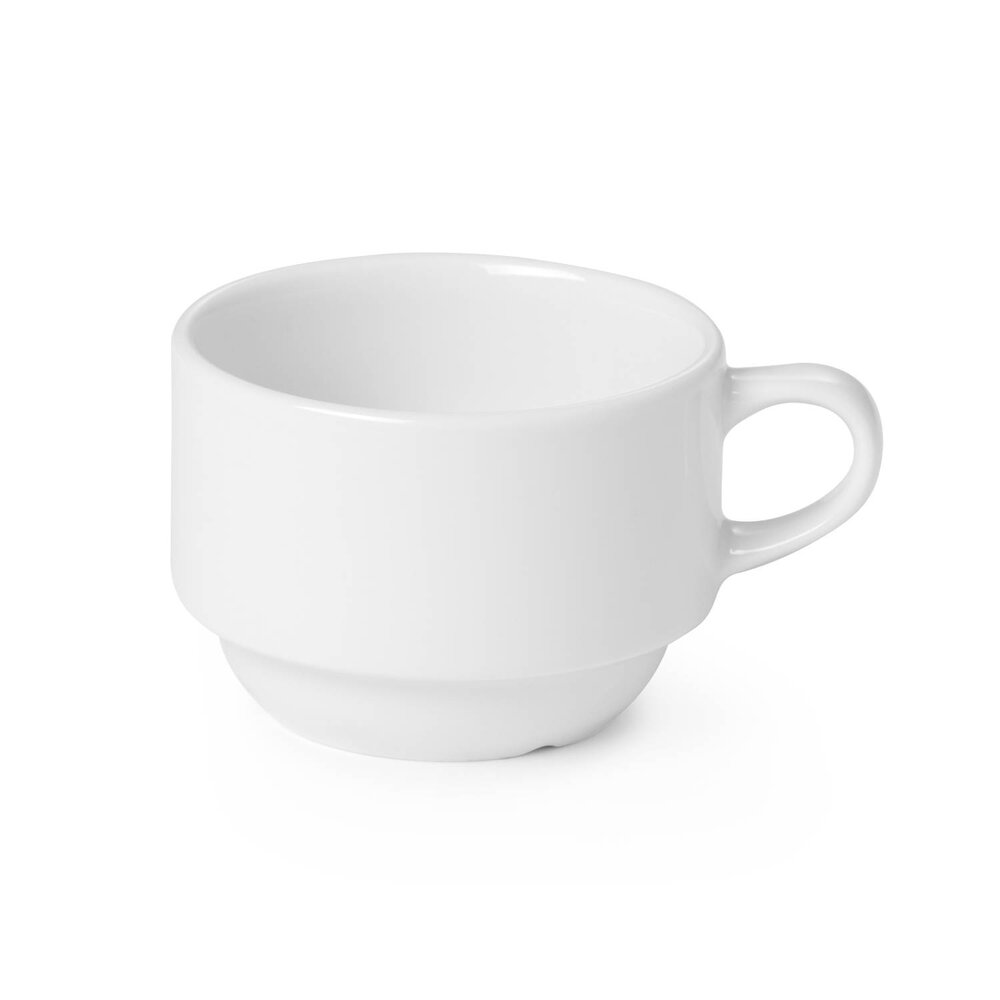 Hendi Koffiekopjes | Delta | Porselein | Wit | 17cl | 12 Stuks | ø80mm