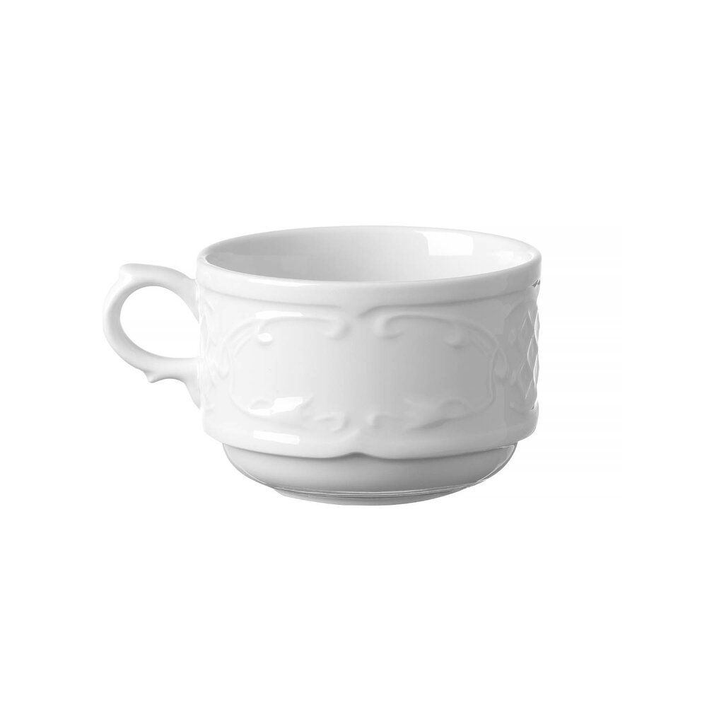 Hendi Koffiekopjes | Flora | Porselein | Wit | 18cl | 12 Stuks | ø82mm