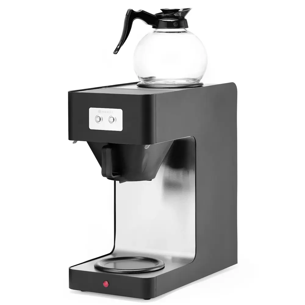 Hendi Koffiezetapparaat | Profiline | Zwart | Enkel | 1.8l | 2 Warmhoudplaten | 2.02kw (230v) | 204x400x590(h)mm