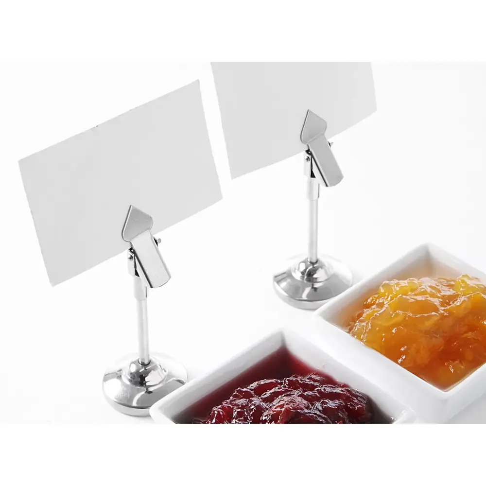 Hendi Menukaartstandaards | Rvs | Met Clip | 2 Stuks | ø40x104(h)mm