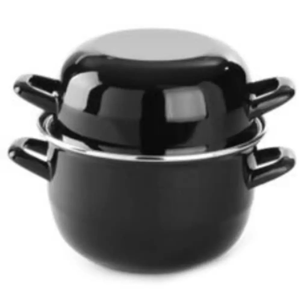 Hendi Mosselpan | Geëmailleerd | 2.5l | Gas | Incl. Deksel | ø200x180(h)mm