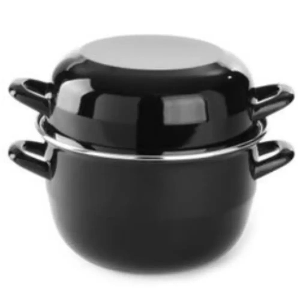 Hendi Mosselpan | Geëmailleerd | 3.5l | Gas | Incl. Deksel | ø220x195(h)mm