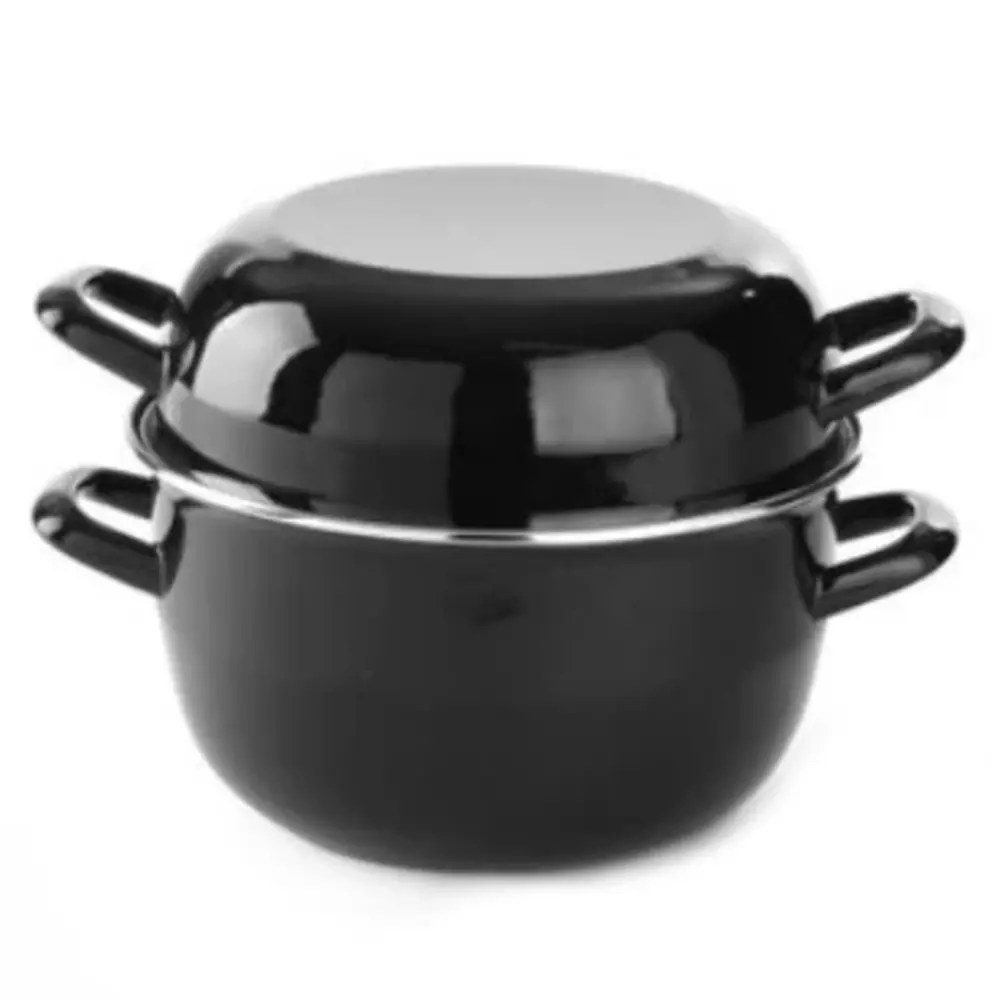 Hendi Mosselpan | Geëmailleerd | 5L | Gas | Incl. Deksel | ø260x210(h)mm