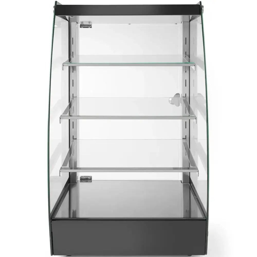 Hendi Neutrale Vitrine | 75l | Rvs/zwart | 4 Niveaus | Zelfbediening | 415x390x716(h)mm