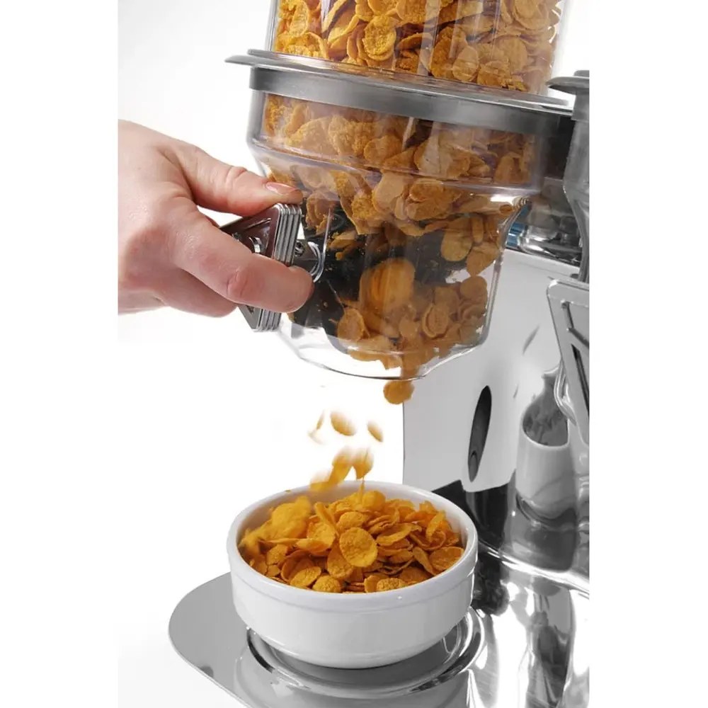 Hendi Ontbijtgranendispenser | Rvs/kunststof | 1x 4L | Geschikt Voor Wandmontage | 184x240x600(h)mm