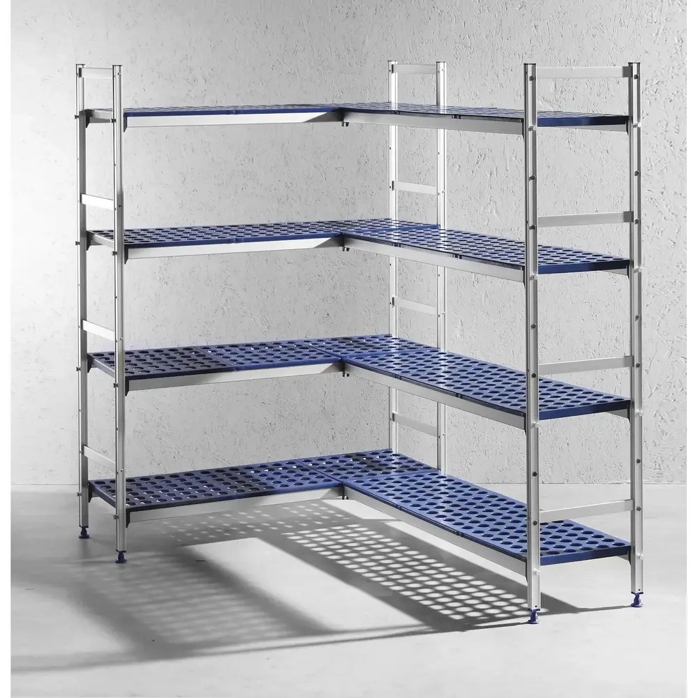 Hendi Opbergrek | Aluminium/kunststof | 4 Schappen | 1280x405x1685(h)mm