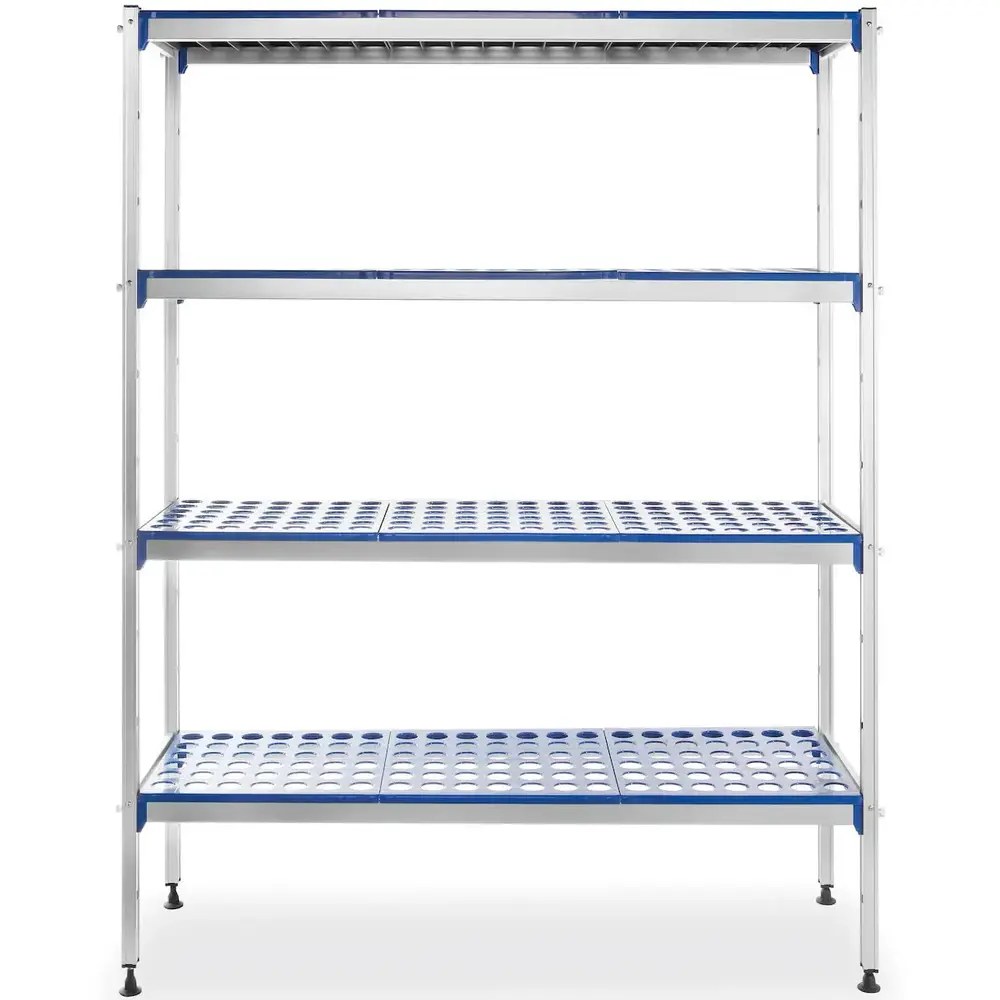 Hendi Opbergrek | Aluminium/kunststof | 4 Schappen | 1280x405x1685(h)mm