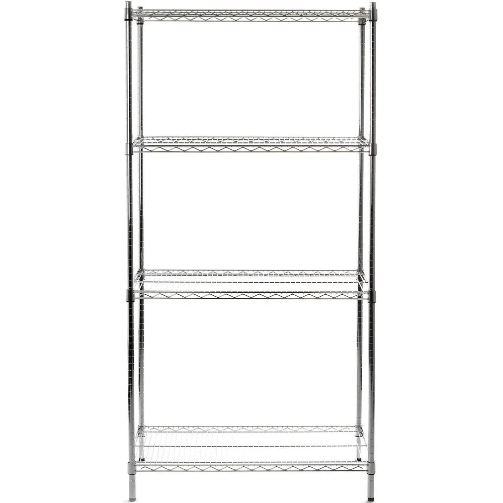 Hendi Opbergrek | Verchroomd | 4 Schappen (verstelbaar) | Extra Stevig | 910x455x1830(h)mm