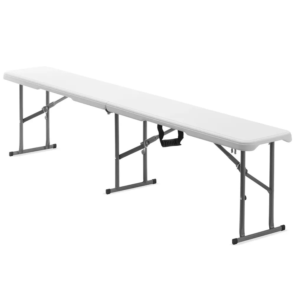 Hendi Opklapbare Buffetbank | Catering | Kunststof/metaal | Wit | Grijs Frame | In-/outdoor | 1830x300x430(h)mm