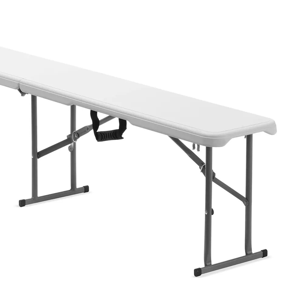 Hendi Opklapbare Buffetbank | Catering | Kunststof/metaal | Wit | Grijs Frame | In-/outdoor | 1830x300x430(h)mm