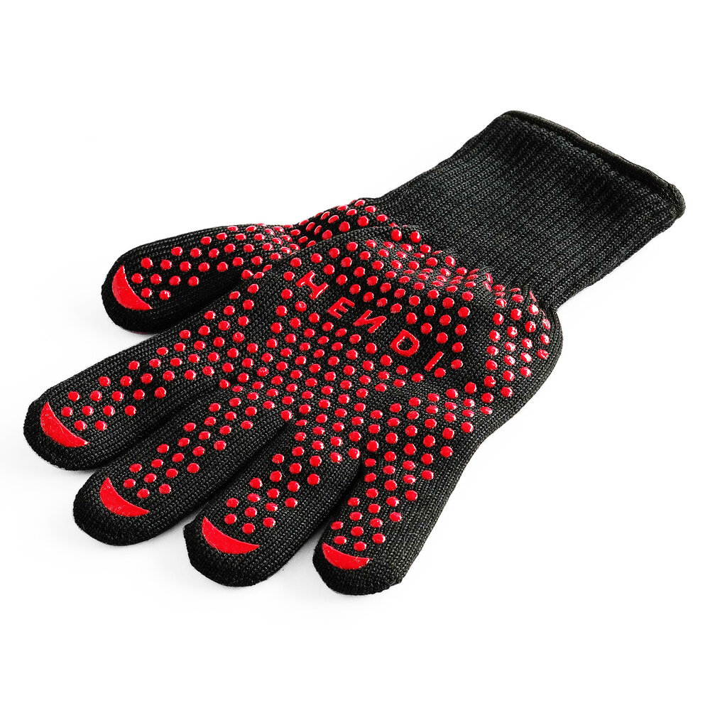 Hendi Ovenhandschoenen | Zwart | ≤ 250°c | Ce-keurmerk (2016/425/eu) | 2 Stuks