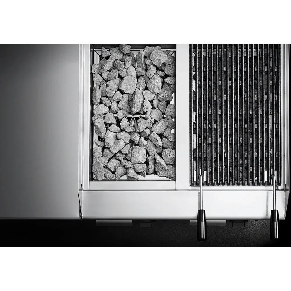 Modular Lavasteengrill | Fun 650 | Gas | Oppervlak 320x500 (rvs) | 5.5kw | Piëzo Ontsteking | 400x650x448(h)mm