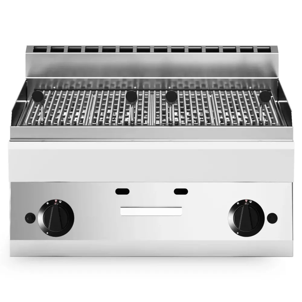 Modular Lavasteengrill | Fun 650 | Gas | Oppervlak 640x500 (gietijzer) | 11kw | Piëzo Ontsteking | 700x650x448(h)mm