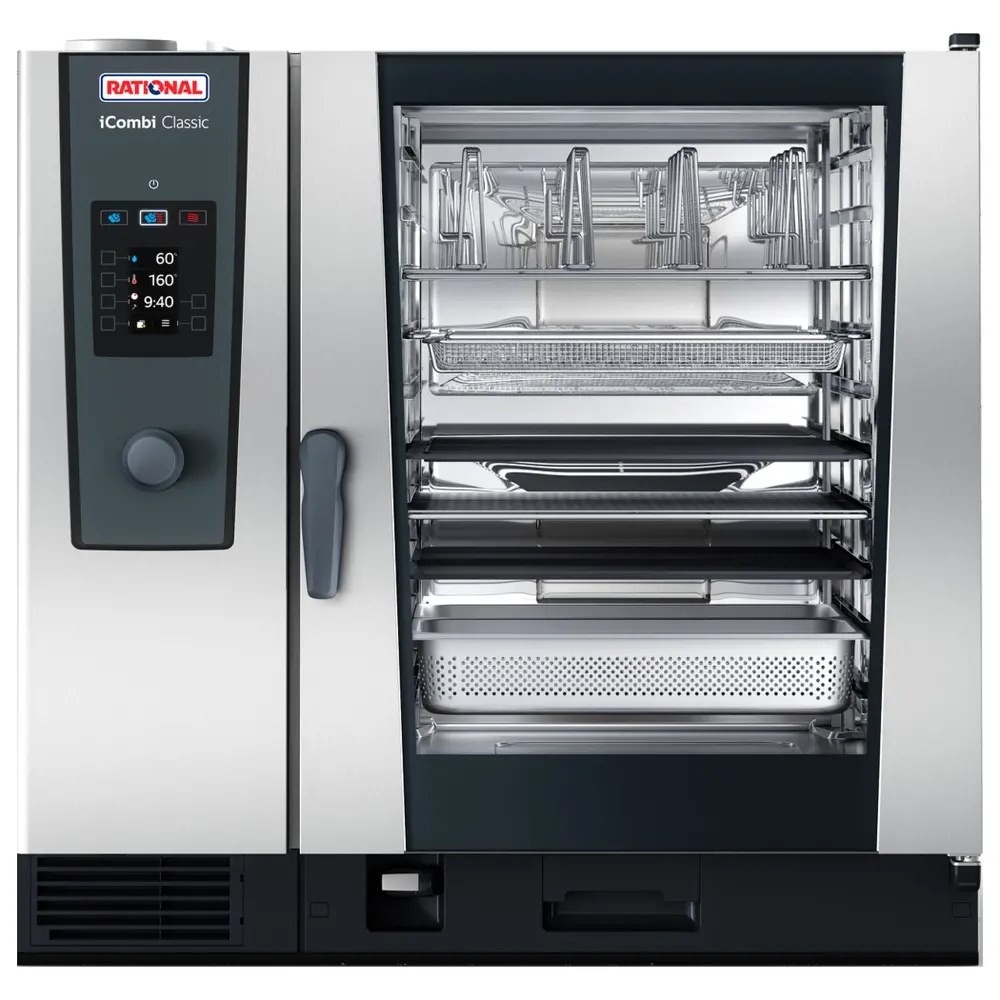 Rational Combisteamer | Icombi Classic | Elektrisch | 10 Niveaus (2/1 Gn) | 30°c/300°c | 37.4kw (400v) | 1072x1042x1064(h)mm