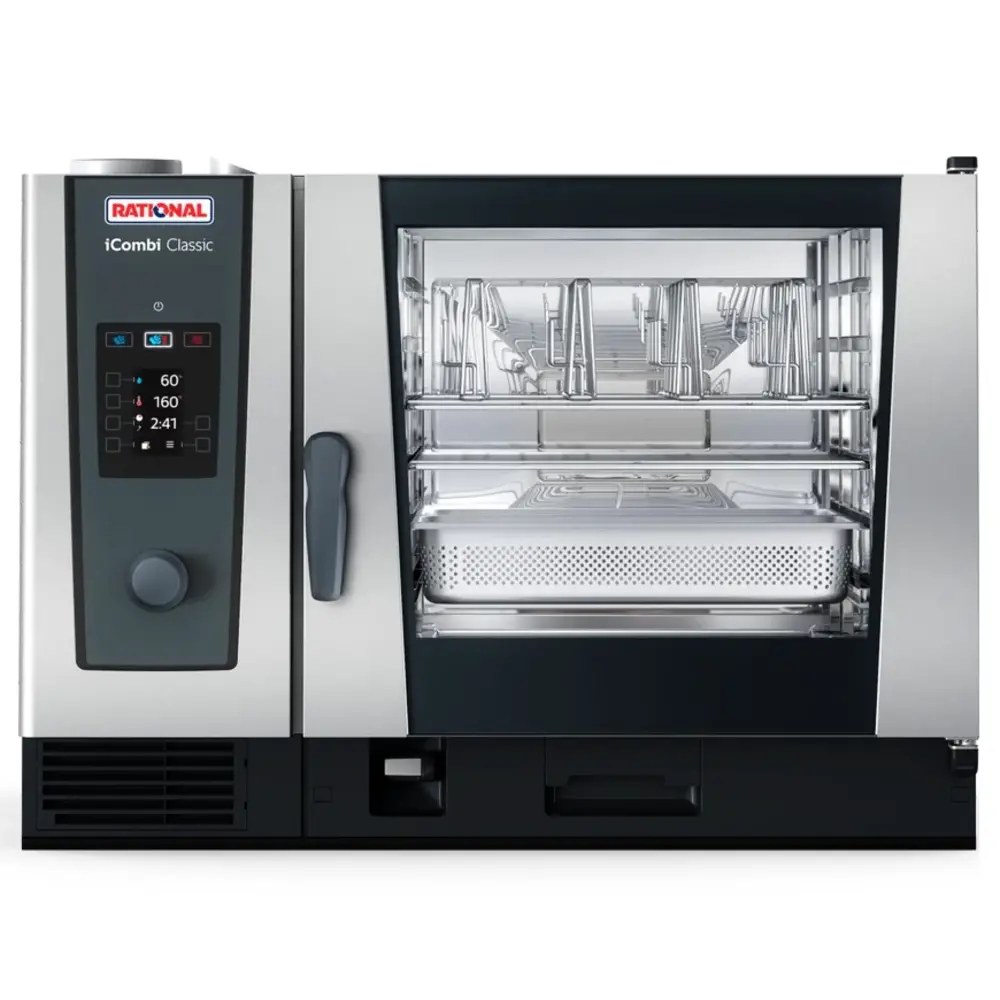 Rational Combisteamer | Icombi Classic | Elektrisch | 6 Niveaus (2/1 Gn) | 30°c/300°c | 22.4kw (400v) | 1072x1042x804(h)mm