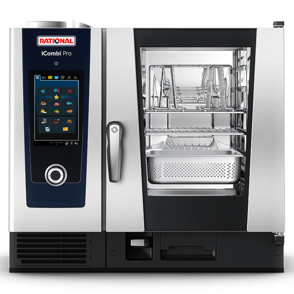Rational Combisteamer | Icombi Pro | Elektrisch | 6 Niveaus (1/1 Gn) | 30°c/300°c | 10.8kw (400v) | Touchscreen | 850x842x804(h)mm