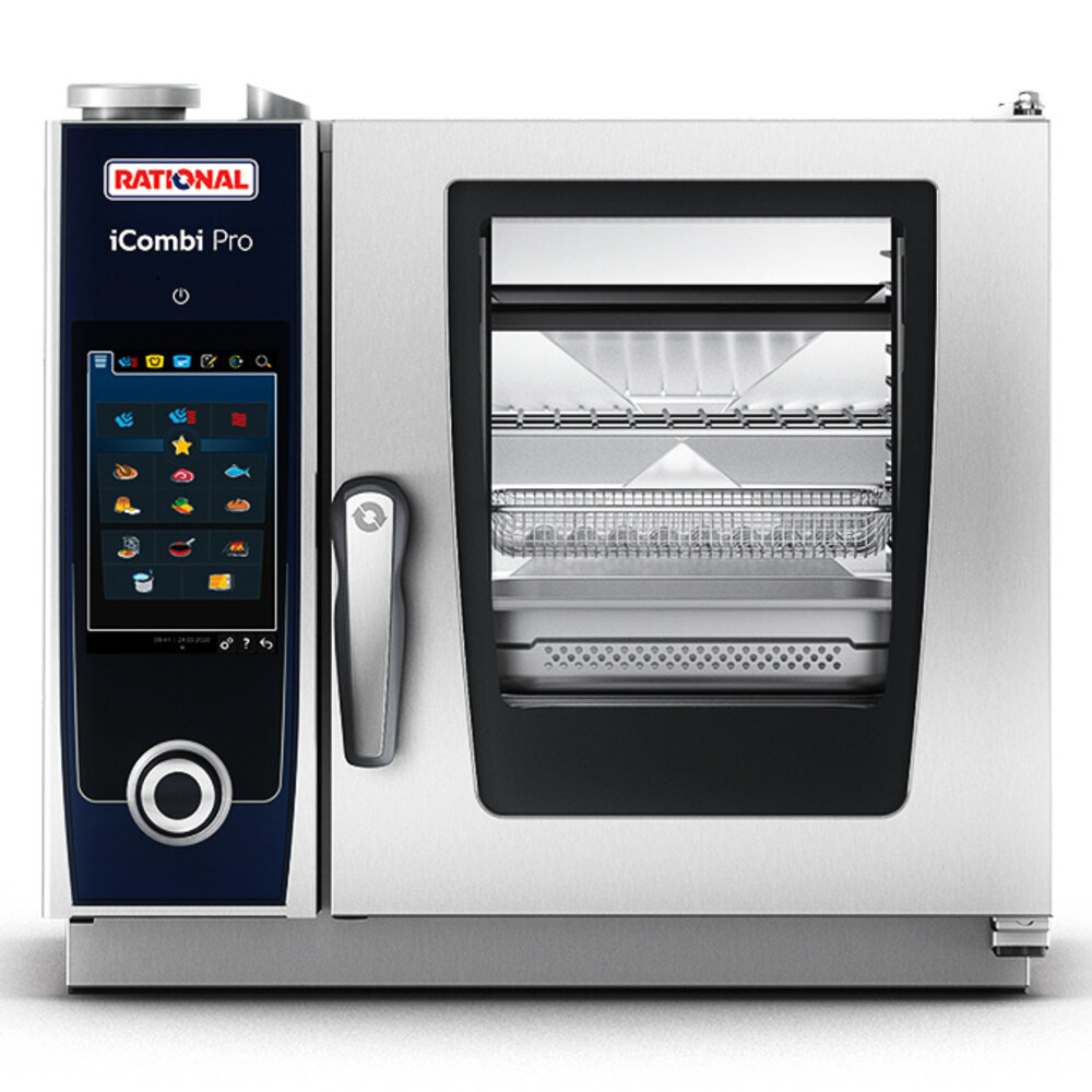 Rational Combisteamer | Icombi Pro XS | Elektrisch | 6 Niveaus (2/3 Gn) | 30°c/300°c | 5.7kw (400v) | Touchscreen | 655x621x594(h)mm