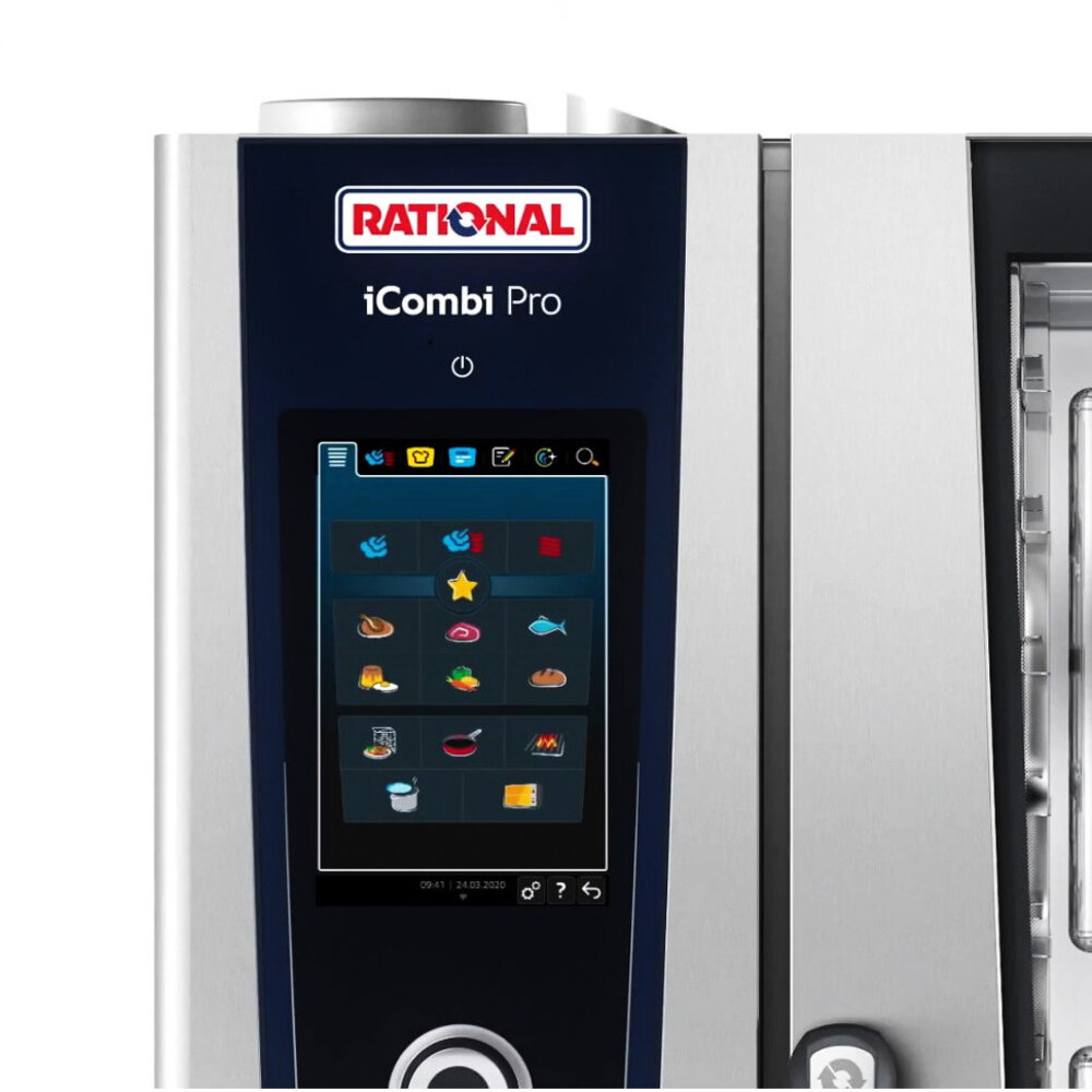 Rational Combisteamer | Icombi Pro | Gas | 6 Niveaus (1/1 Gn) | 30°c/300°c | 13/13.5kw | Touchscreen | 850x842x804(h)mm