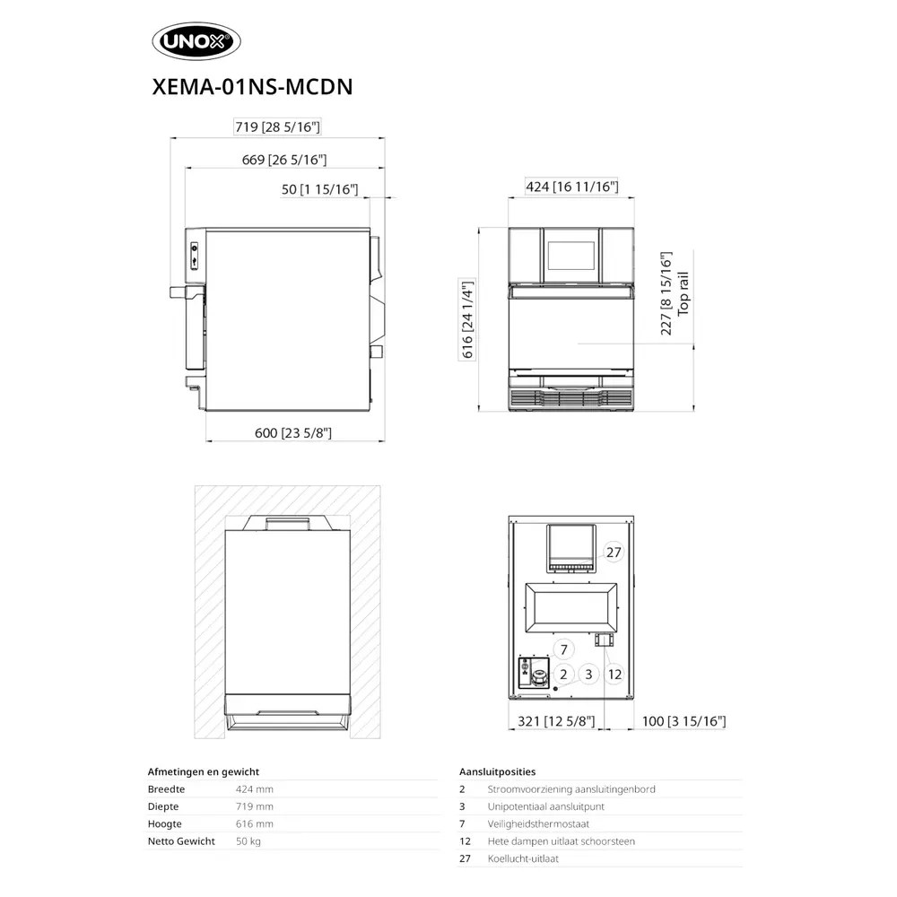 Unox High Speed Oven | Speed.compact Eco | Elektrisch | 30°c/280°c | Hetelucht + Magnetron | 3.6kw (230v) | Touchscreen + Wifi | 424x719x616(h)mm