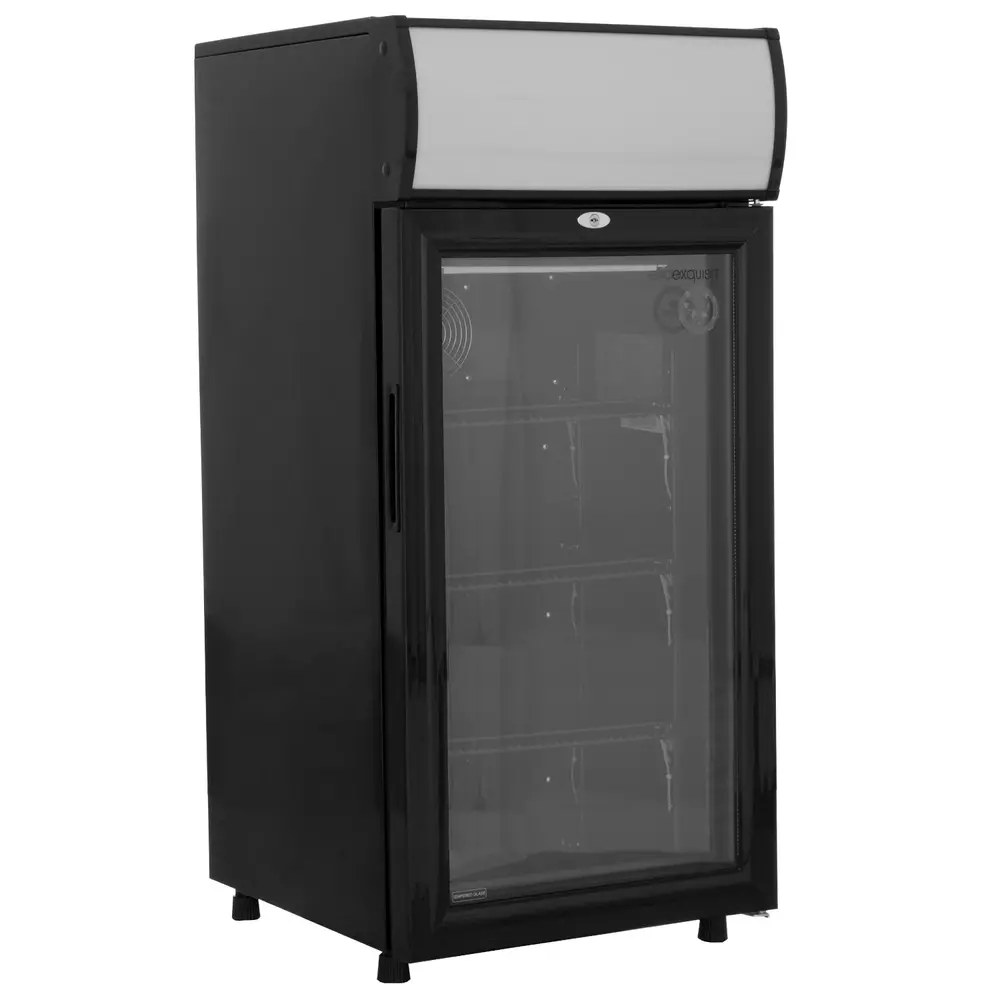 Exquisit Koelkast | 80l | Zwart | 0°c/+10°c | Geforceerd | 515x570x980(h)mm
