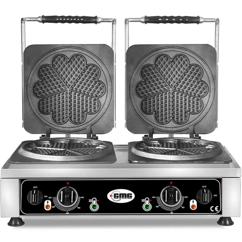 Gmg Wafelijzer | Amore L | Dubbel | Hartvormige Wafels (ø210mm) | 50°c/300°c | 4.4kw (2x 230v) | 600x440x320(h)mm