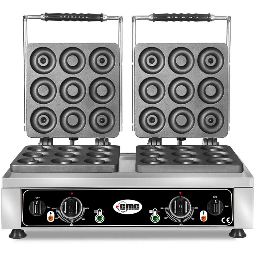 Gmg Donutijzer | Donato | Dubbel | Mini Donuts (ø80mm) | 50°c/300°c | 4.4kw (2x 230v) | 600x440x320(h)mm