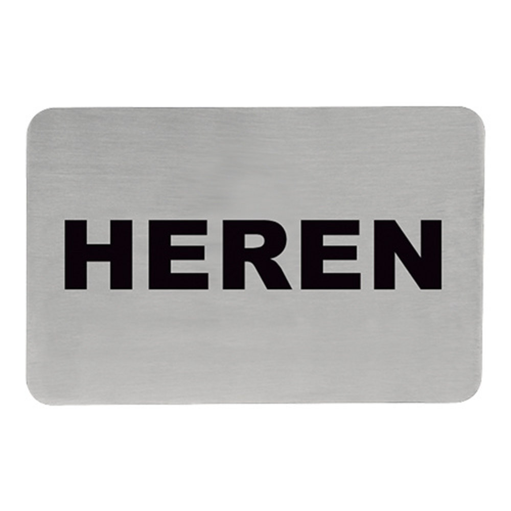 Emga Infobord Heren Rvs Zelfklevend 11x6cm