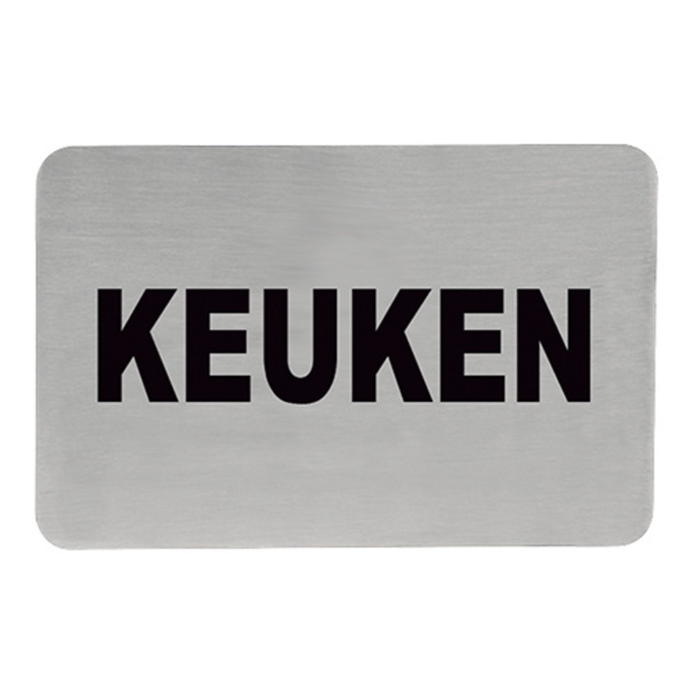Emga Infobord Keuken Rvs Zelfklevend 11x6cm