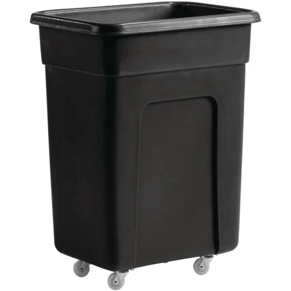 Gastronoble Afvalbak | Kunststof | Zwart | 130l | Open | Wielen | 660x455x795(h)mm