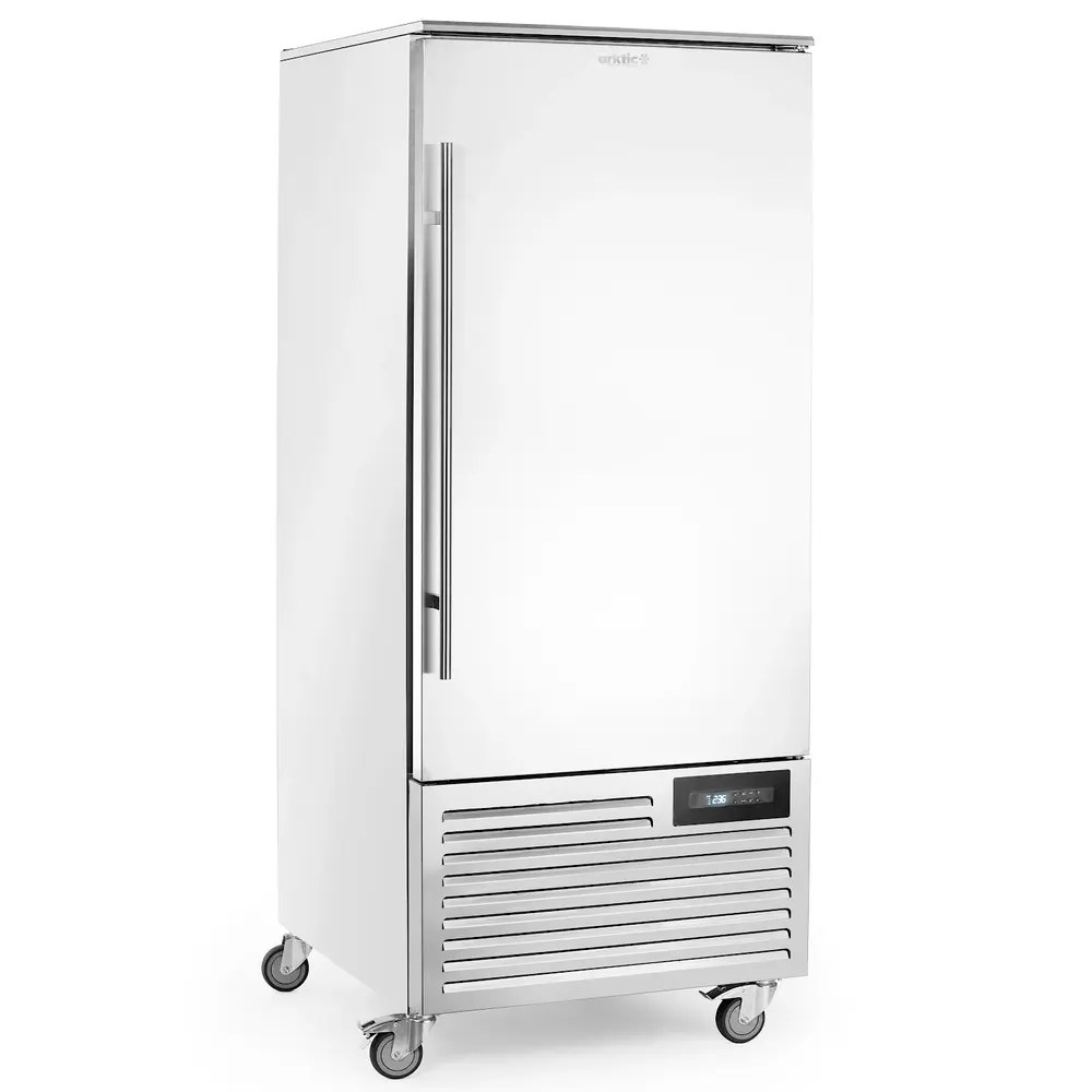 Arktic by Hendi Blastchiller | 15 Niveaus (en/gn) | Max. 45kg (koelen) / 35kg (vriezen) | 2.08kw (230v) | Wielen (geremd) | 790x943x1975(h)mm